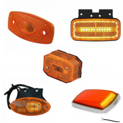 Diverse soorten zijmarkeringslampen